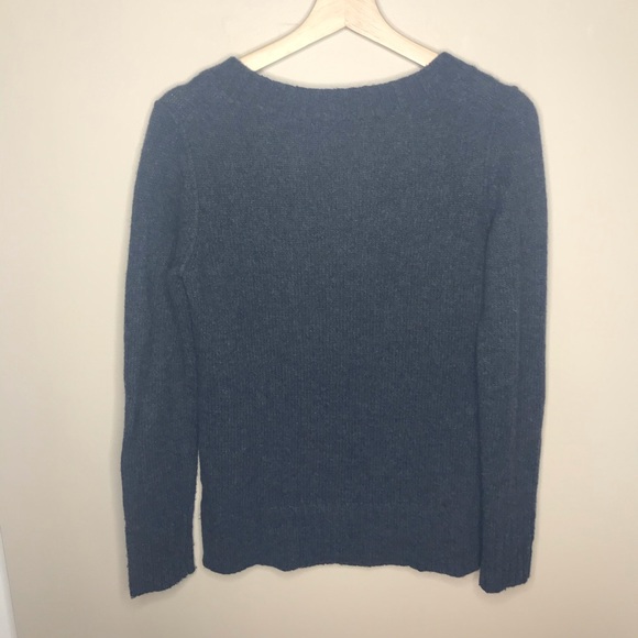 OLD NAVY V Neck Cable Knit Pullover Charcoal Grey - Picture 4 of 8